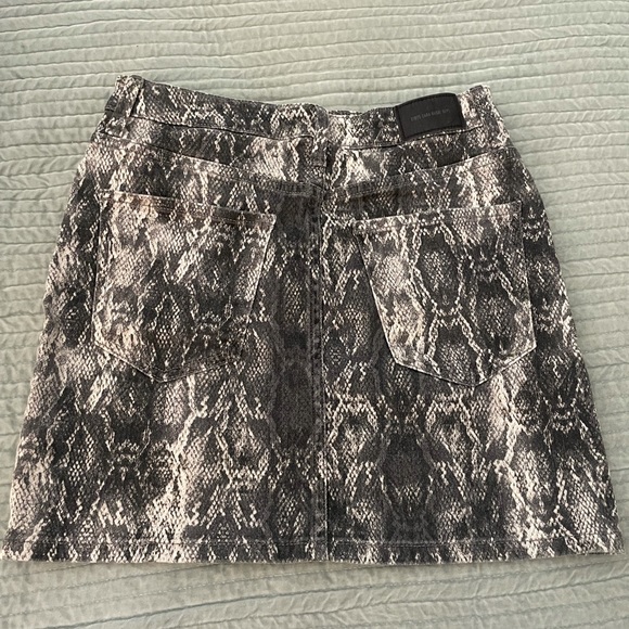 Zara Snakeskin Denim Skirt Size S - Picture 3 of 3